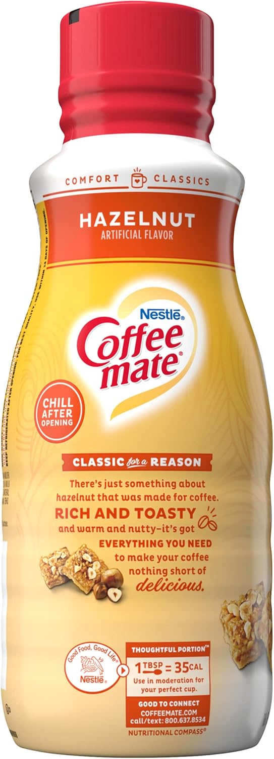 Coffee Mate Nestle Hazelnut Liquid Coffee Creamer, 1.3 pounds-12