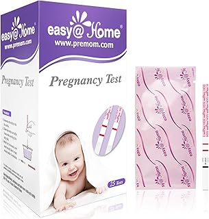 Easy@Home 25 Pregnancy Test Strips for Early Detection 10 MIU/ml 25 HCG