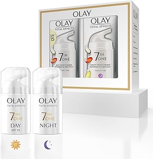 Olay Total Effects Anti-Ageing 7in1 Gift Set: Day Cream Moisturiser 37ml, Night Cream Firming Moisturiser 37ml