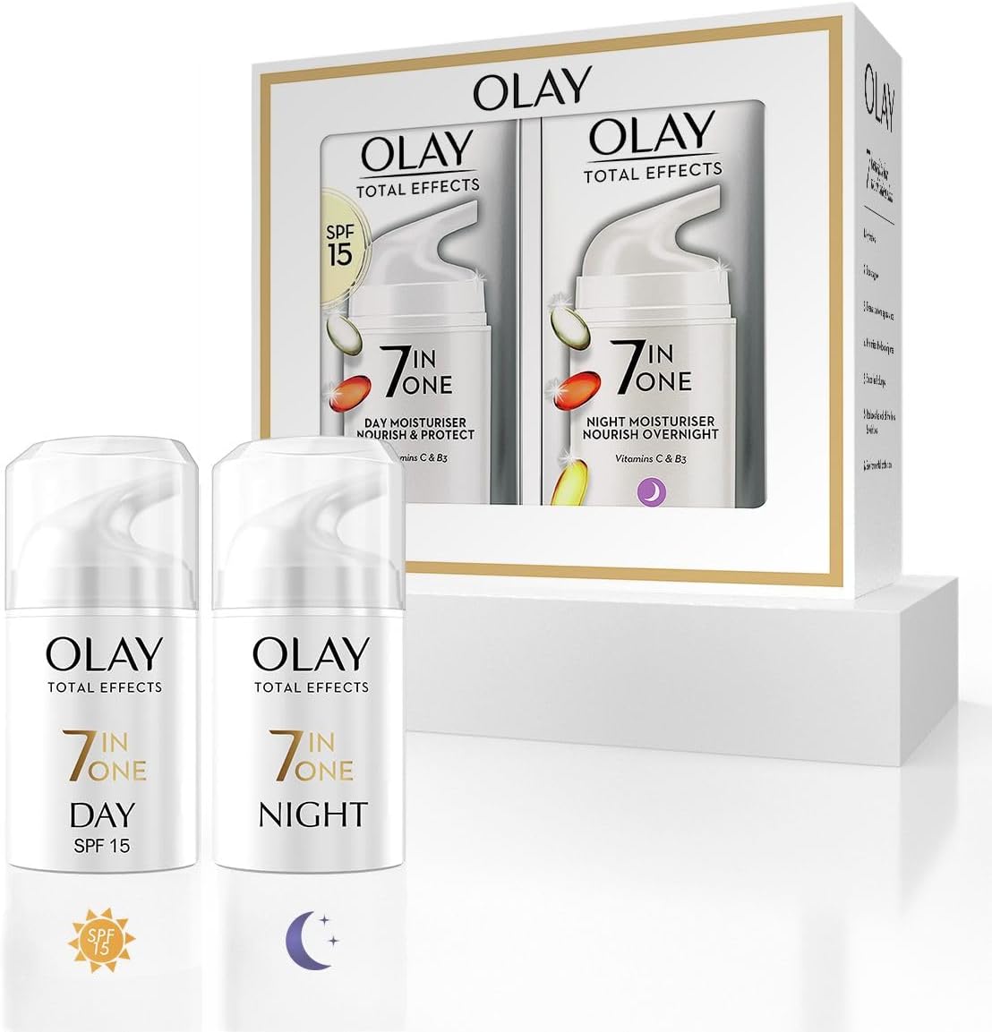 Olay Total Effects Anti-Ageing 7in1 Gift Set: Day Cream Moisturiser 37ml, Night Cream Firming Moisturiser 37ml-0