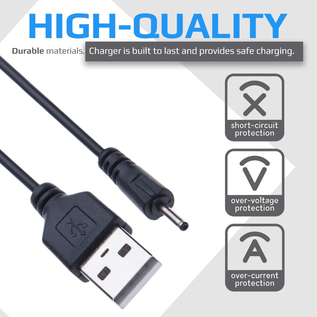 Keple USB Charging Cable Charger Lead Small Pin Compatible with Nokia 105 (2013), 106, 1208, 2630, 2760, 5310, 6111, 6210, 6233, 6234, 7373, E51, E63, E65, E71, E72, N70, N73, N80 (60cm / 1.2ft)-1