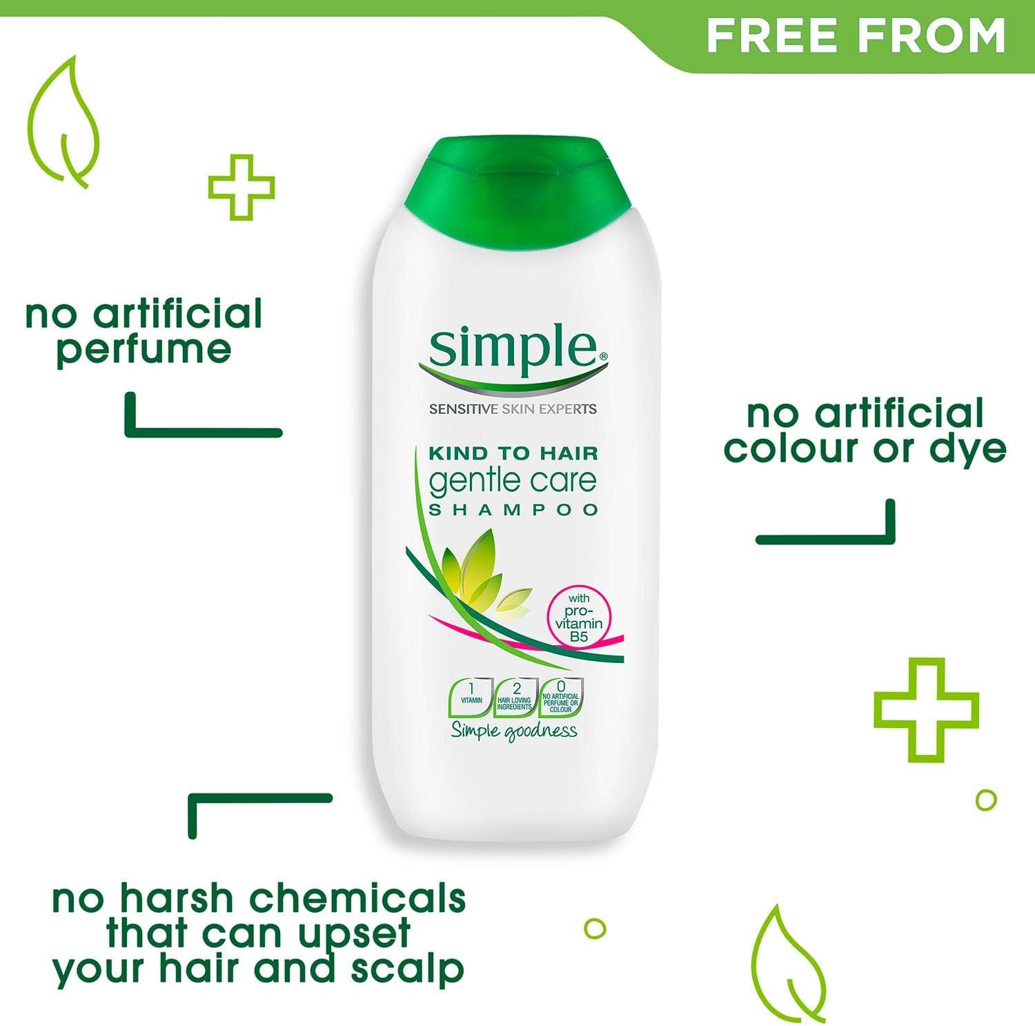 Simple Kind to Hair Gentle Care Shampoo 200 ml (Pack of 2)-5