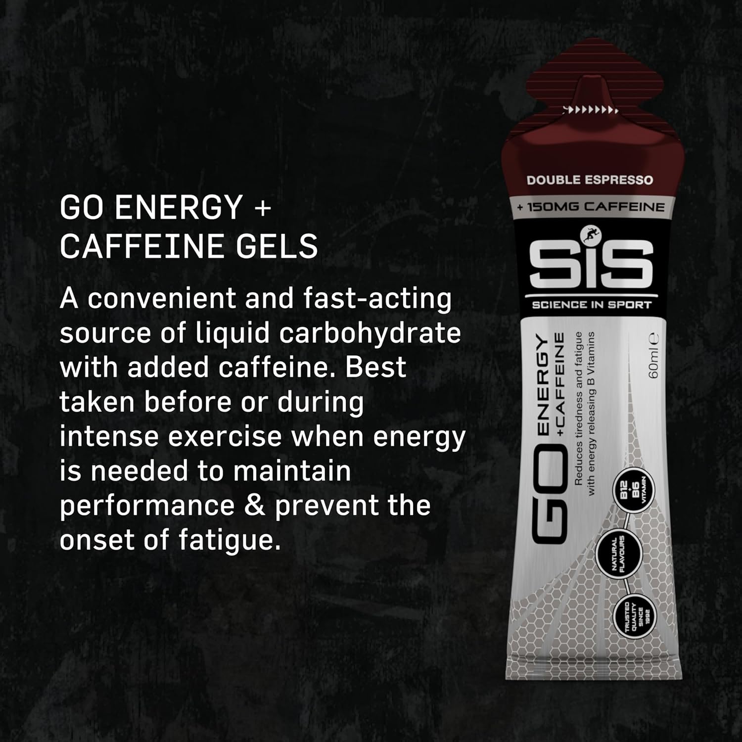 Science In Sport GO Isotonic Energy Gels, Running Gels with 22 g Carbohydrates, Low Sugar, Double Espresso Flavour, 60ml (30 Packs)-1