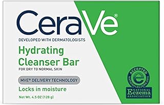 CeraVe Hydrating Cleansing Bar 4.5 oz Non-Soap Alternative for Daily Body and Facial Washing, Dry to Normal Skin