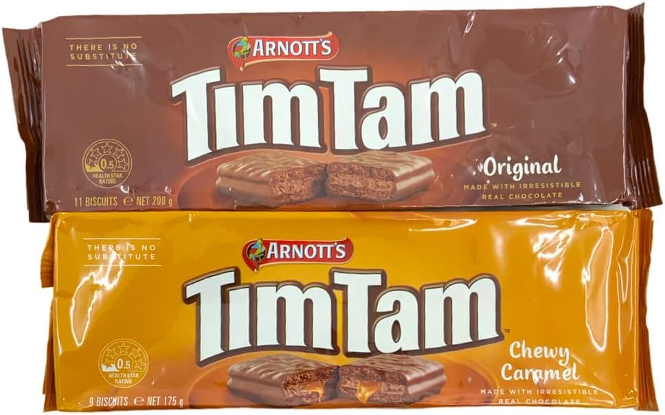 TimTams Arnotts Original and Chewy Caramel Biscuits Combo Pack-0