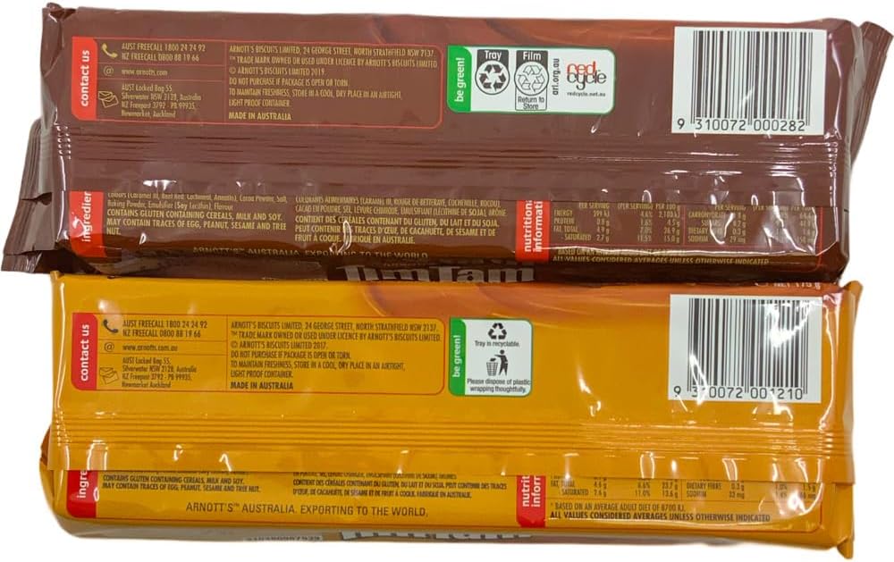 TimTams Arnotts Original and Chewy Caramel Biscuits Combo Pack-1