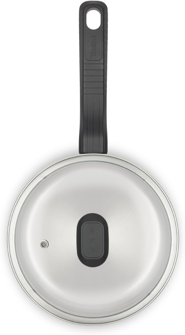 Tefal Comfort Max, Pan Set, 14cm Milkpan, 16cm and 18cm Saucepans with Lids, 20cm and 24cm Frying Pans, Induction Compatible, Stainless Steel, G972S544, Silver-6