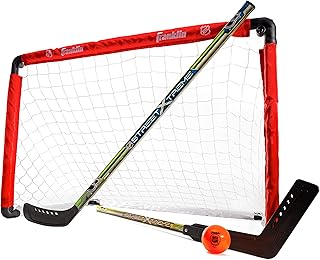 Franklin Sports 36" NHL Hockey Goal with 2 Sticks - Youth Hockey Goal and Stick Set - Official NHL Product