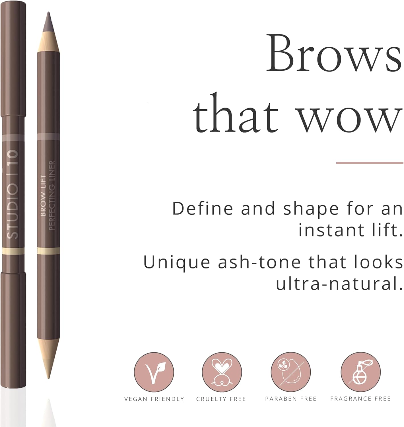 Studio 10 Brow Lift Perfecting Eyebrow Pencil - Enriched with Vitamin E - Achieve Ultra-Natural Looking Eyebrows with Ease - Brow Pencil and Eyebrow Highlighter for Mature Women-1