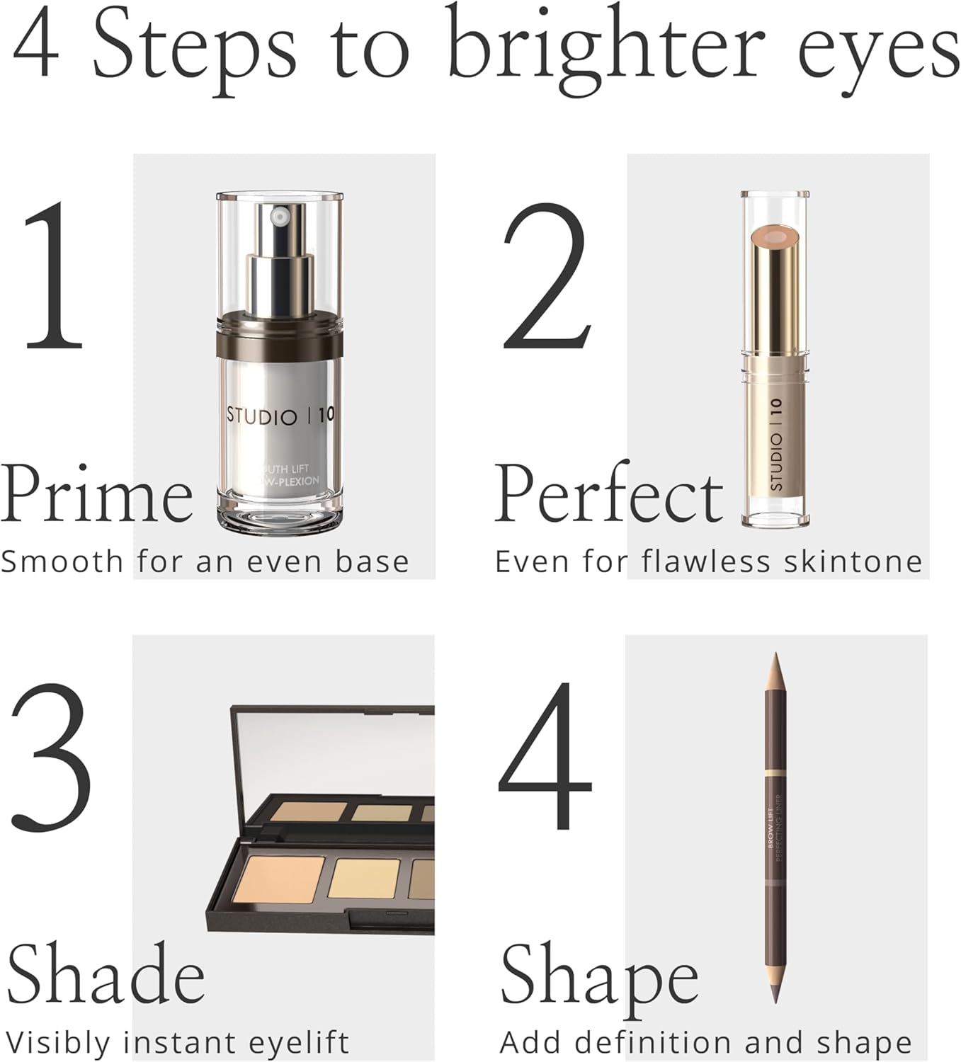 Studio 10 Brow Lift Perfecting Eyebrow Pencil - Enriched with Vitamin E - Achieve Ultra-Natural Looking Eyebrows with Ease - Brow Pencil and Eyebrow Highlighter for Mature Women-6