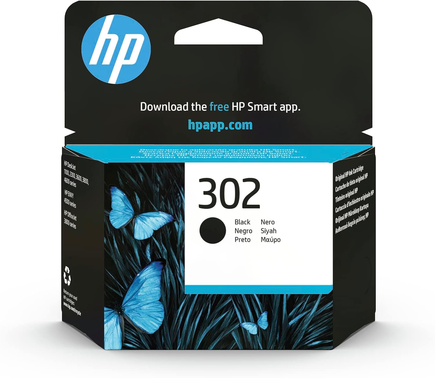 HP F6U66AE 302 Original Ink Cartridge, Black, Single Pack-0