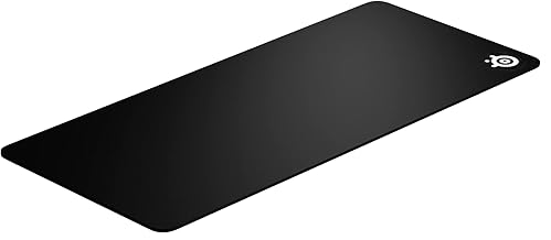 SteelSeries QcK XXL Cloth Gaming Mouse Pad - Extra Thick Non-Slip Base - Micro-Woven Surface - Optimized For Gaming Sensors - Size XXL (900 x 400 x 6mm) - Black