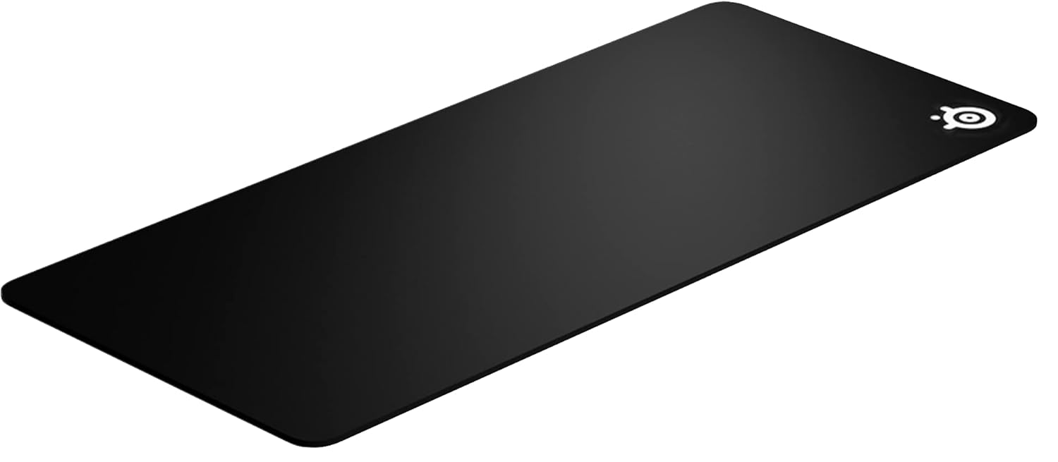 SteelSeries QcK XXL Cloth Gaming Mouse Pad - Extra Thick Non-Slip Base - Micro-Woven Surface - Optimized For Gaming Sensors - Size XXL (900 x 400 x 6mm) - Black-0