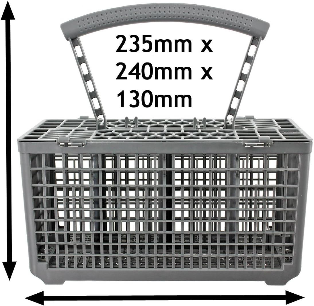 Spares2go Cutlery Basket Cage & Lid for Electrolux Dishwasher (Removable Handle, 235 x 242 x 130)-1