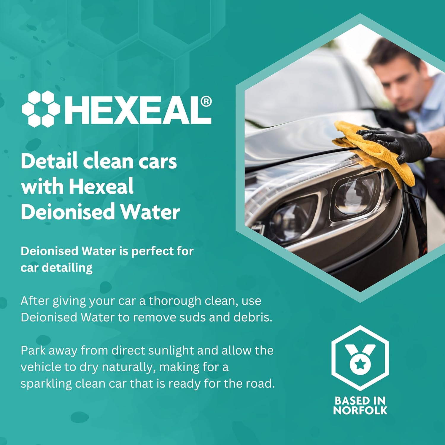 Hexeal Deionised Water 10L – 10L of Deionised Water for Steam Irons, Car Batteries, Windscreen Fluid & Antifreeze – Demineralised Water, Reduces Limescale Deposits & Water Stains – For Lab Use-2