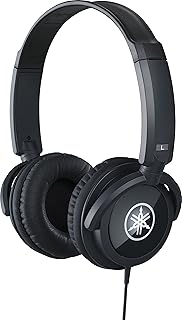 YAMAHA HPH-100 Headphones, quality sound and deep bass, over the ear, wired musicians headphones, in black