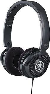 YAMAHA HPH-150 Headphones, quality, clear sound and deep bass, open-backed, wired musicians headphones, in black