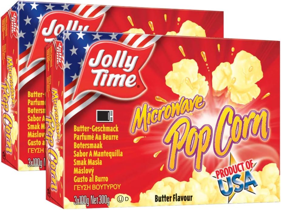 JollyTime Microwave Popcorn - Butter (300g) - Pack of 2-0