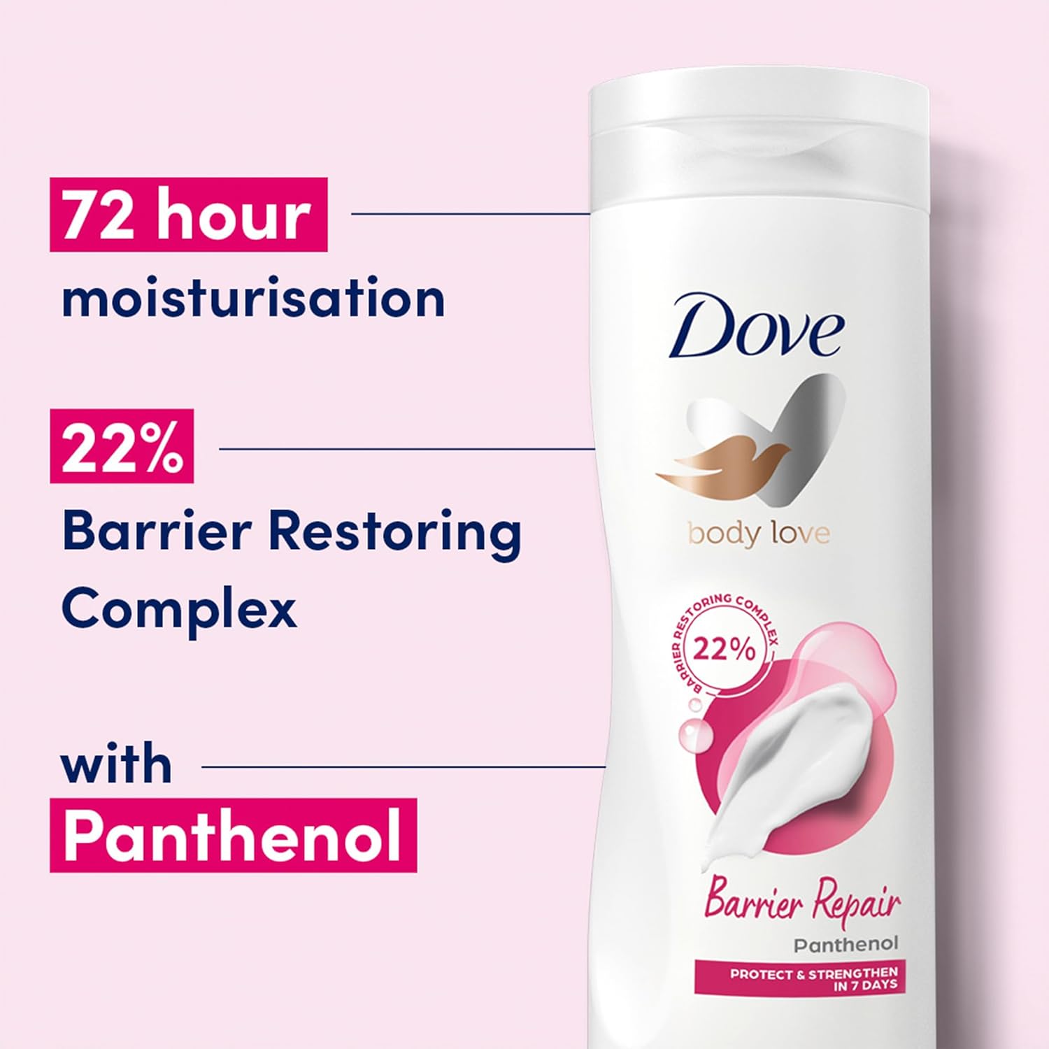 Dove Body Love Barrier Repair Body Lotion body moisturiser with panthenol to protect and strengthen skin in 7 days 400ml-1