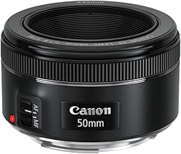 Canon EF 50 mm 1.8 STM Lens - Compact and Lightweight Lens for Canon DSLR Cameras, Fast Aperture, Smooth Focusing - Ideal for Portraits and Creative Photography