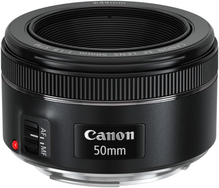 Canon EF 50 mm 1.8 STM Lens - Compact and Lightweight Lens for Canon DSLR Cameras, Fast Aperture, Smooth Focusing - Ideal for Portraits and Creative Photography-0