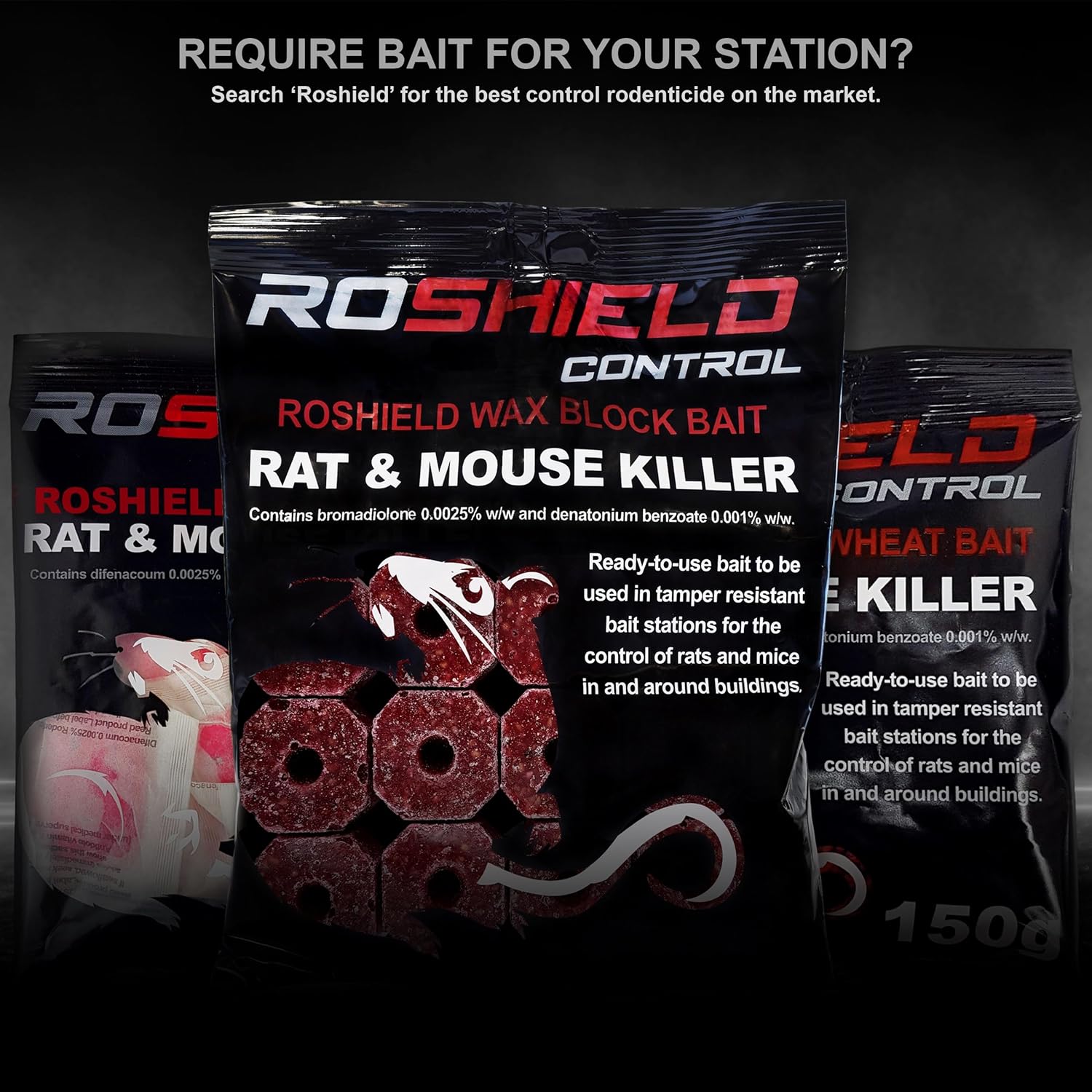 Roshield PRO BOX | 2 Extra Large Rats & Mouse Poisoning & Snap Traps Bait Box | killer box | Rat Poisoning blocks Outdoor & Indoor | Rat/Mouse Poisoning & Snap Traps | Rat Traps that kill instantly-8