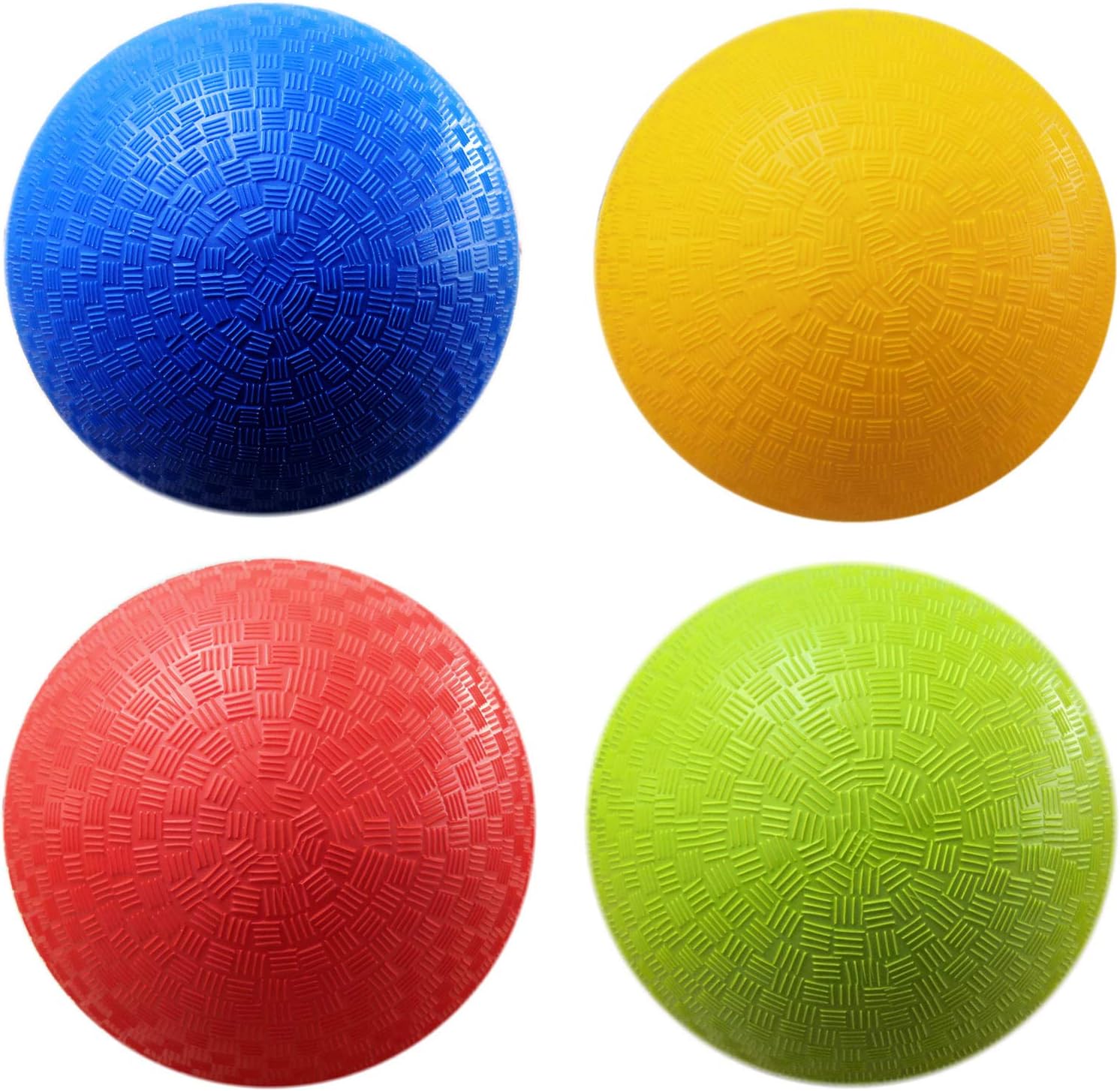 AppleRound 8.5-inch Dodgeball Playground Balls, Pack of 4 Balls with 1 Pump, Official Size for Dodge Ball, Handball, Camps and Schools (4 Balls and 1 Pump)-0