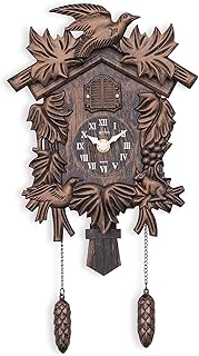 Acctim Hamburg Cuckoo Pendulum Wall Clock, Black Brown