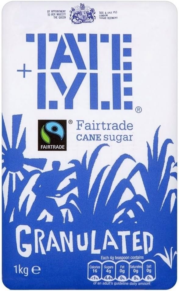 Tate & Lyle Fairtrade Granulated Pure Cane Sugar (1Kg) - Pack of 6-0