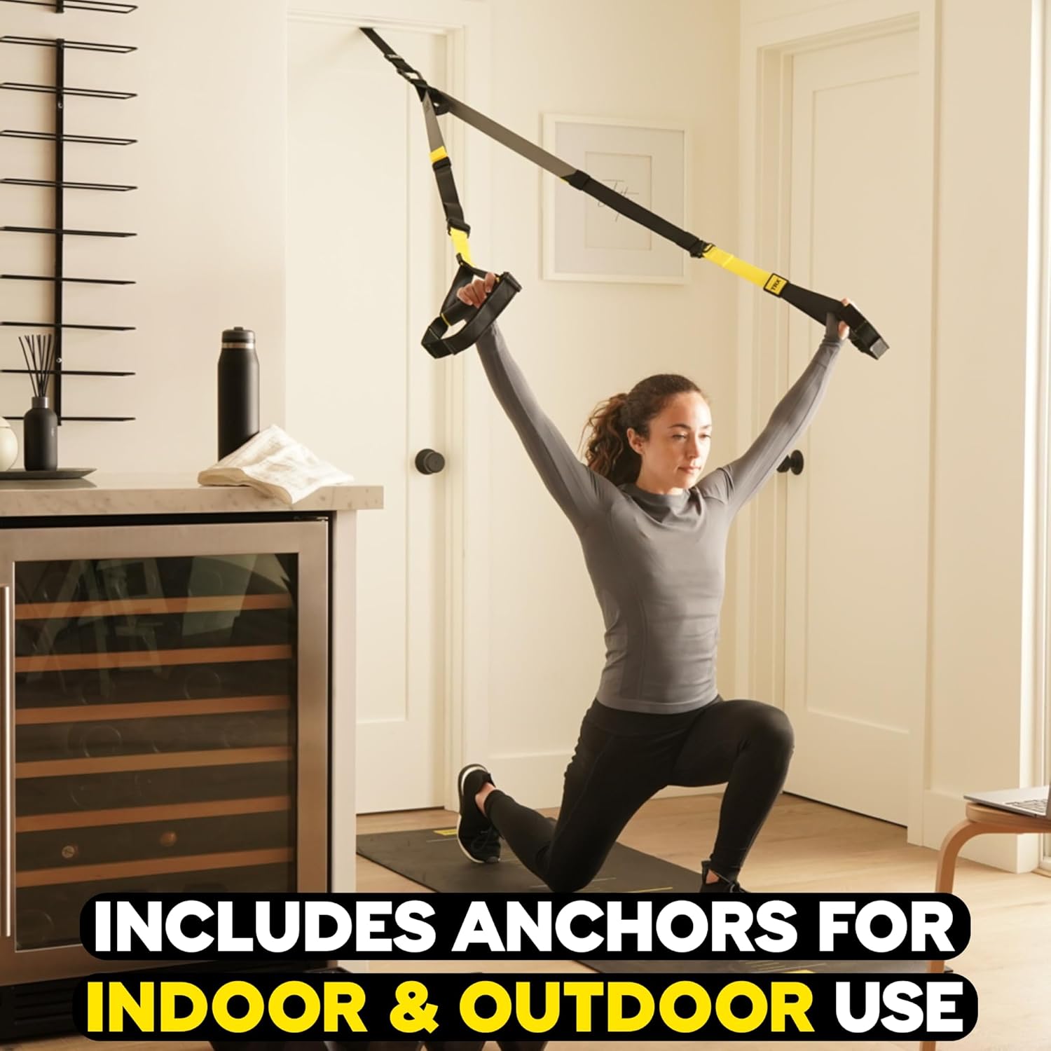 TRX PRO3 Suspension Trainer System, Design & Durability for Cross-Training, Weight Training, HIIT Training & Cardio, Includes 3 Anchor Solutions for Indoor & Outdoor Home Gyms-6