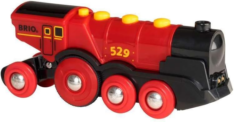 BRIO World Mighty Red Locomotive Battery Powered Toy Train for Kids Age 3 Years Up - Railway Set Accessories & Add Ons-1