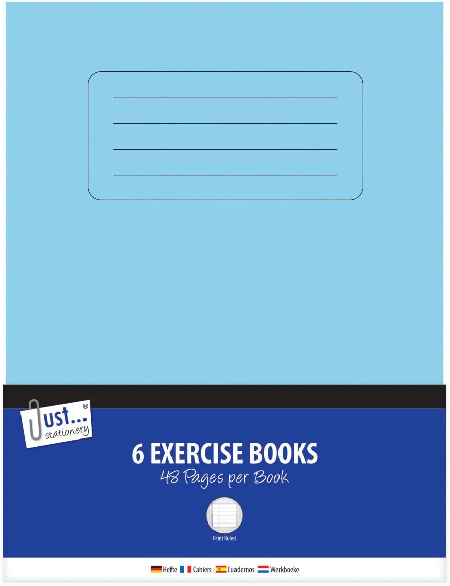 Just stationery 48 Page Exercise Books (Pack of 6) 3248-0