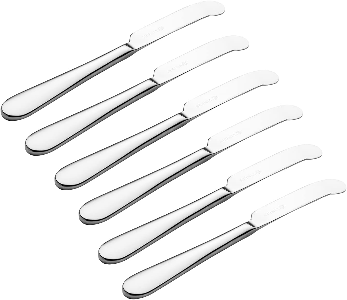 Viners Select 18.0 Stainless Steel Butter Knives, Set of 6, Silver-0