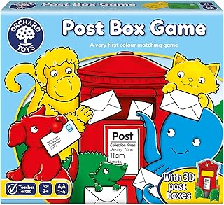 Orchard Toys Post Box Game, A Fun Posting and Matching Game for Learning Colours, Educational, Family Game Perfect for kids from Age 2+