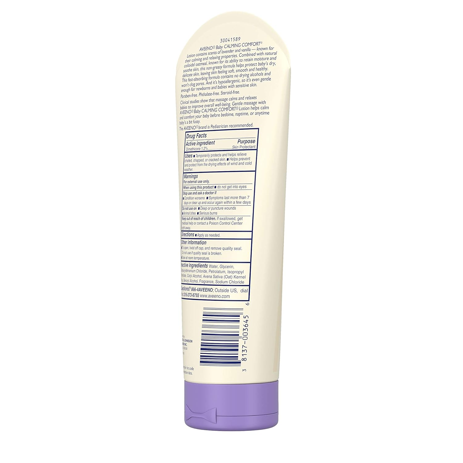 Aveeno Baby Calming Comfort Lotion, Lavender/Vanilla-1