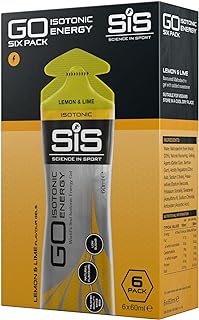 Science in Sport| Go Isotonic Energy Gel| High Carbohydrate| Improves Performance| Low Sugar |Vegan| Consume Directly from Packaging| Pack of 6| 60ml| Lemon & Lime Flavoured