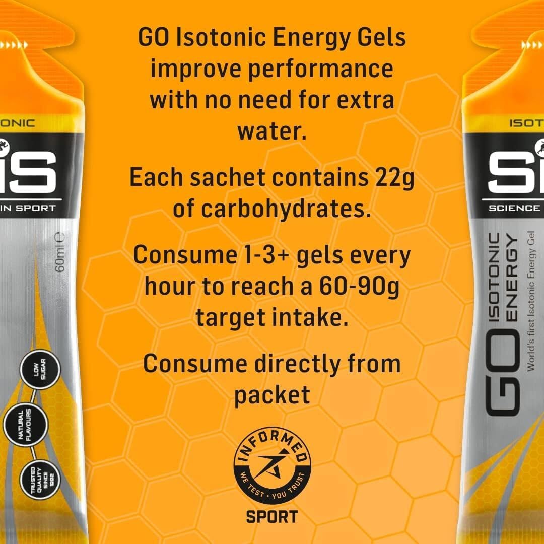 Science in Sport| Go Isotonic Energy Gel| High Carbohydrate| Improves Performance| Low Sugar |Vegan| Consume Directly from Packaging| Pack of 6| 60ml| Lemon & Lime Flavoured-2