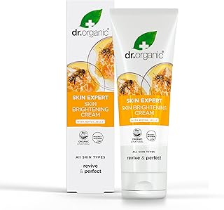 DR ORGANIC Skin Expert Sin Brightening Cream with Royal Jelly, Moisturising, All Skin Types, Mens, Womens, Natural, Vegetarian, Cruelty-Free, Paraben & SLS-Free, Recycled & Recyclable, Organic, 125ml