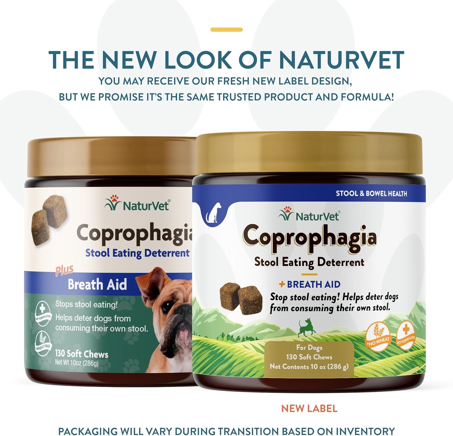 NaturVet – Coprophagia Stool Eating Deterrent – Deters Dogs from Consuming Stool – No Poop Eating for Dogs - Enhanced with Breath Aid Freshener, Enzymes & Probiotics – 130 Soft Chews-1