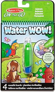 Melissa & Doug Water WOW! Animals Magic Painting Books with Water Pens | Water Colouring Books for Children Age 3 4 5 6 7 | Travel Toys for Toddlers on Plane Activities for Kids Travel Activity Packs