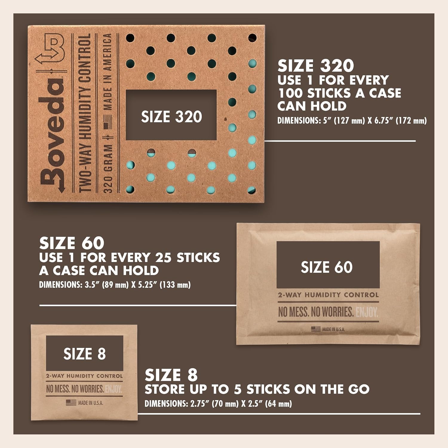 Boveda 69% Two-Way Humidity Control Packs For Plastic & Wood Humidifier Boxes & Zip Lock Bags – Size 60 – 12 Pack – Moisture Absorbers – Humidifier Packs – Individually Wrapped Hydration Packets-4