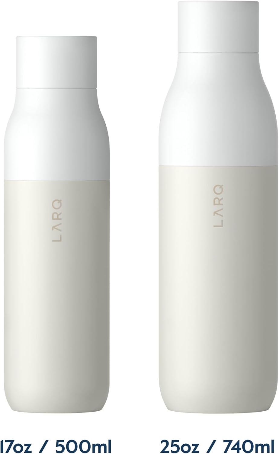 LARQ Bottle Twist Top 17oz - Insulated Stainless Steel Water Bottle | BPA Free | Reusable Water Bottle for Camping, Office, and Travel | Keep Drinks Cold and Hot, Granite White-1