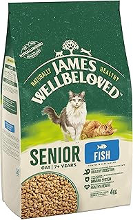 James Wellbeloved Senior Fish 4 kg Bag, Hypoallergenic Dry Cat Food