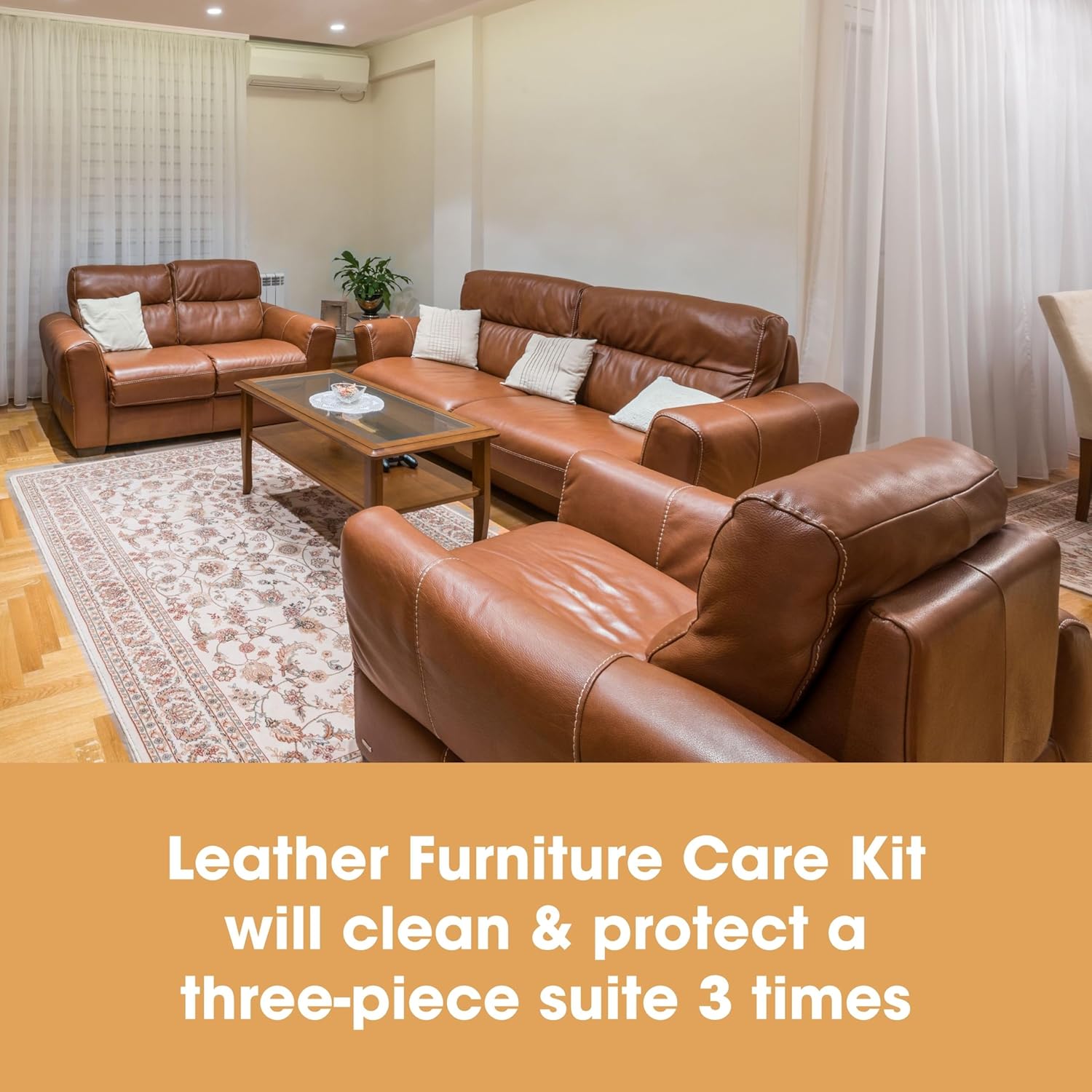 Furniture Clinic Leather Furniture Care Kit - Premium Cleaning Kit for Leather Sofas & Furniture - 250ml Leather Cleaner & Leather Conditioner – For All Types of Leather-4