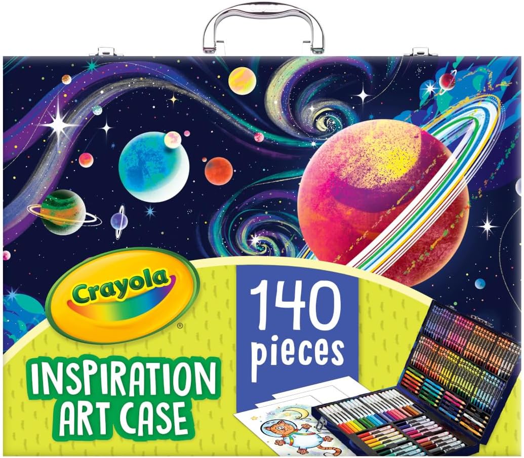 CRAYOLA Inspiration Art Case - 140 Pieces of Colouring Fun! | Includes Crayons, Markers, Pencils & Paper | Ideal for Kids Aged 5+-1