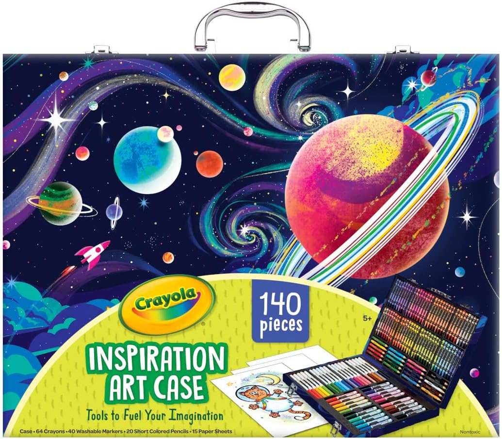 CRAYOLA Inspiration Art Case - 140 Pieces of Colouring Fun! | Includes Crayons, Markers, Pencils & Paper | Ideal for Kids Aged 5+-2