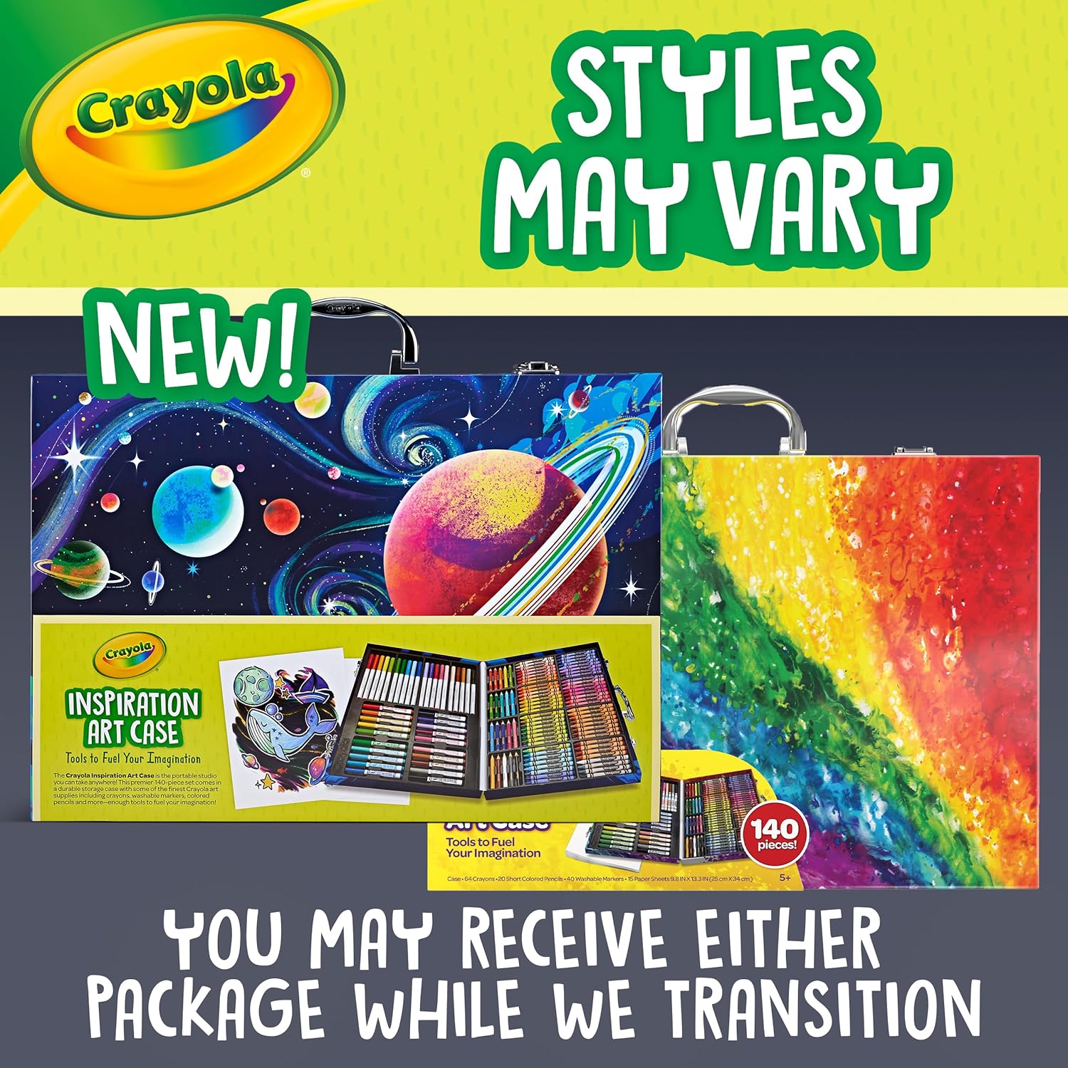 CRAYOLA Inspiration Art Case - 140 Pieces of Colouring Fun! | Includes Crayons, Markers, Pencils & Paper | Ideal for Kids Aged 5+-3