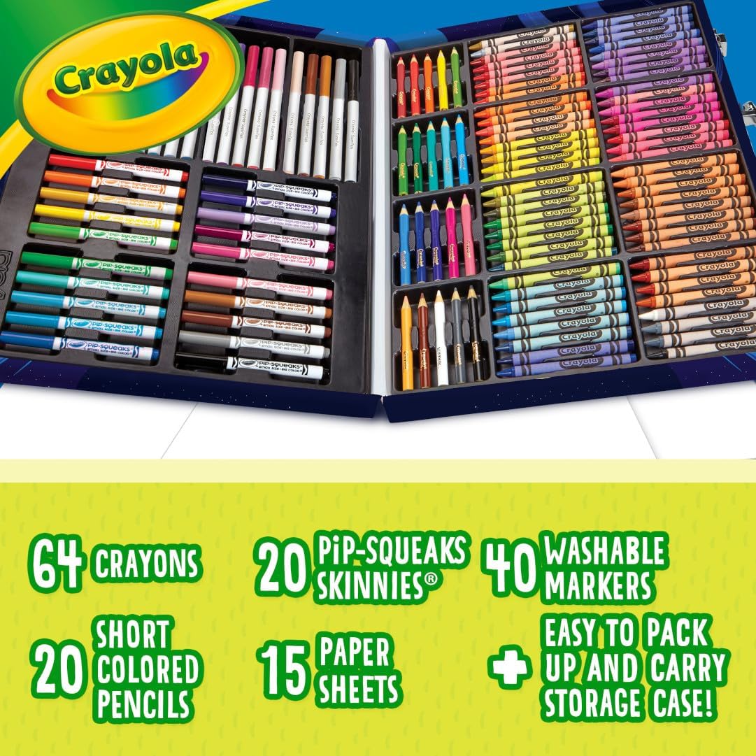 CRAYOLA Inspiration Art Case - 140 Pieces of Colouring Fun! | Includes Crayons, Markers, Pencils & Paper | Ideal for Kids Aged 5+-6