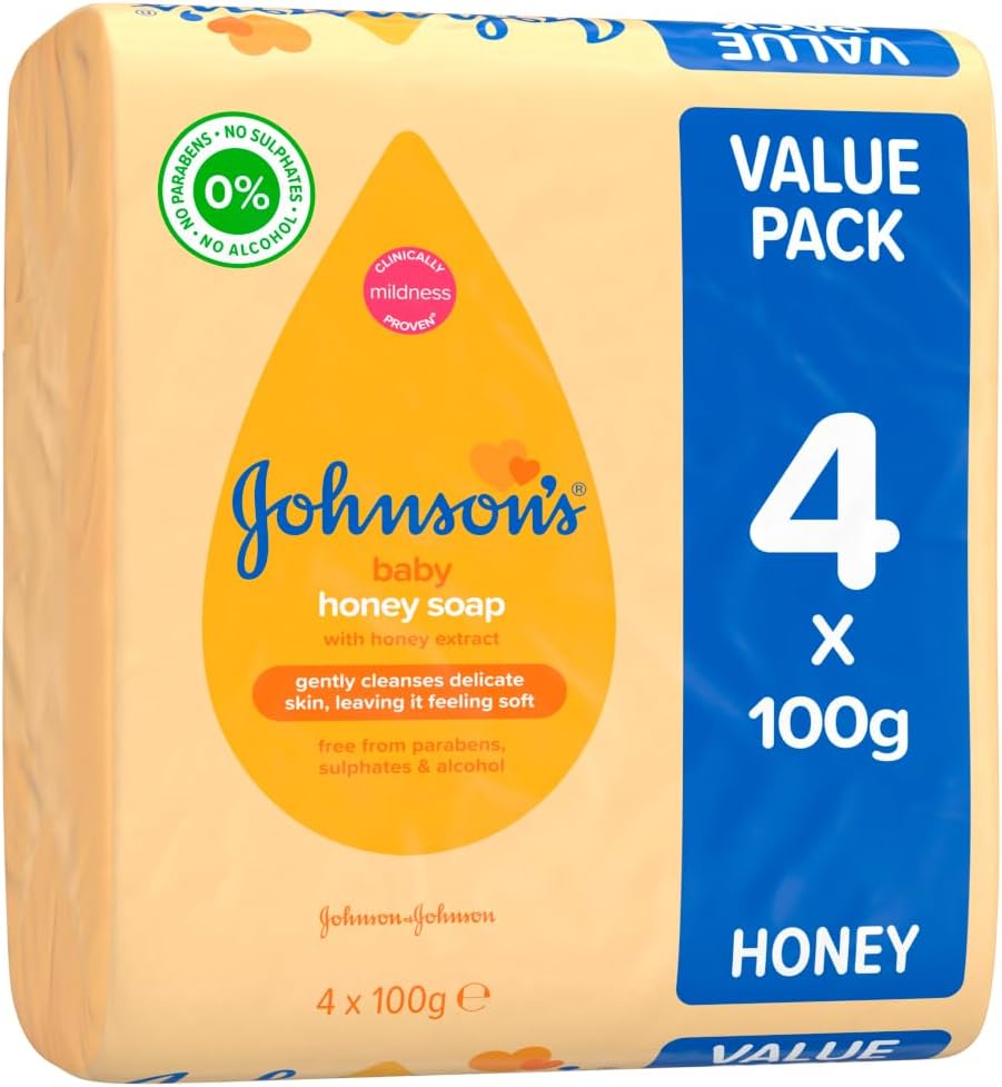 Johnson's Baby Soap with Honey, 100 g, Pack of 4-0