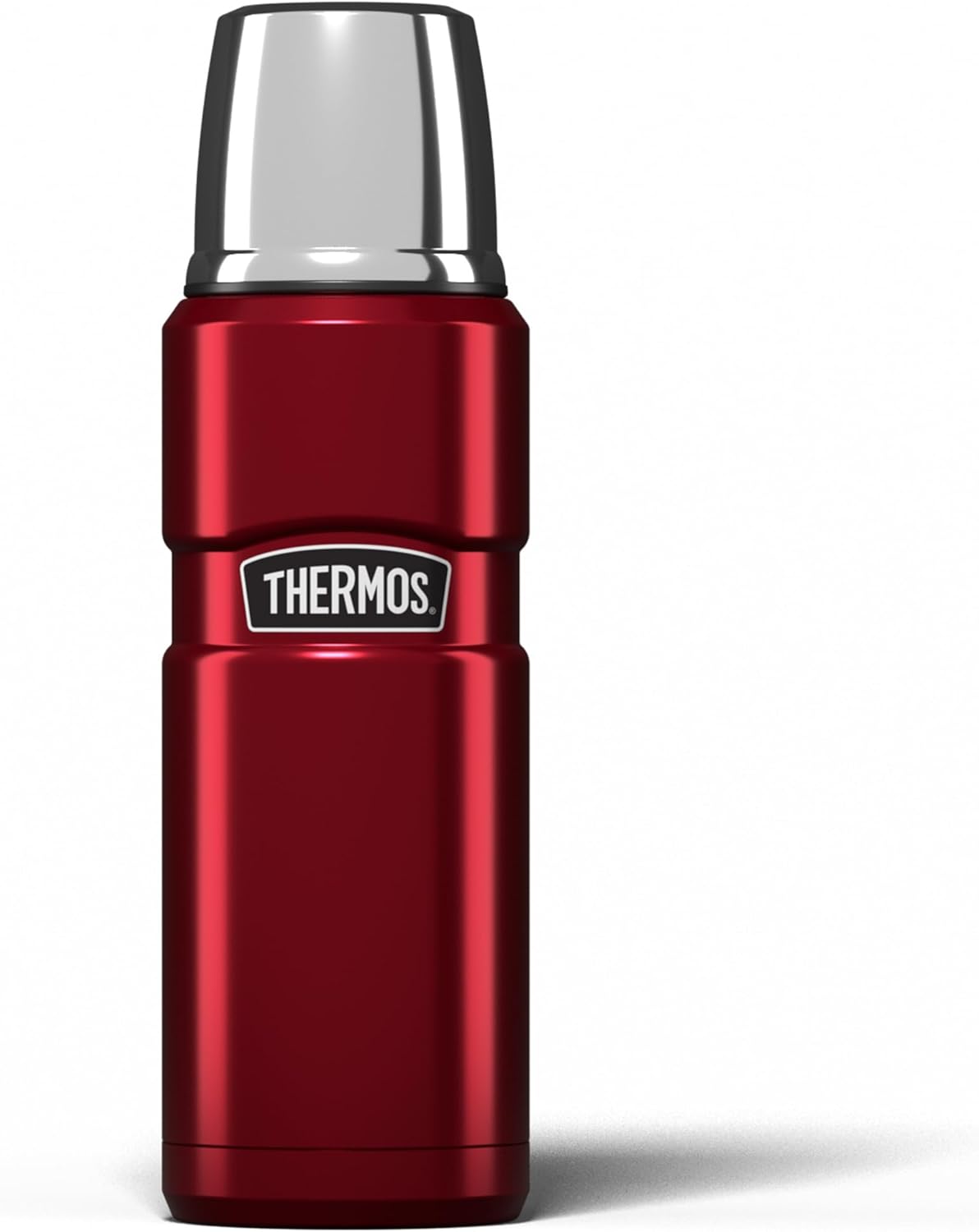 Thermos Stainless King 470ml Multi- Purpose Thermos Flask - Original-Style Flask can be used as Travel Mug or Insulated Water Bottle for Daily Commute & Weekend Adventures – Red, 5- Year Warranty-0